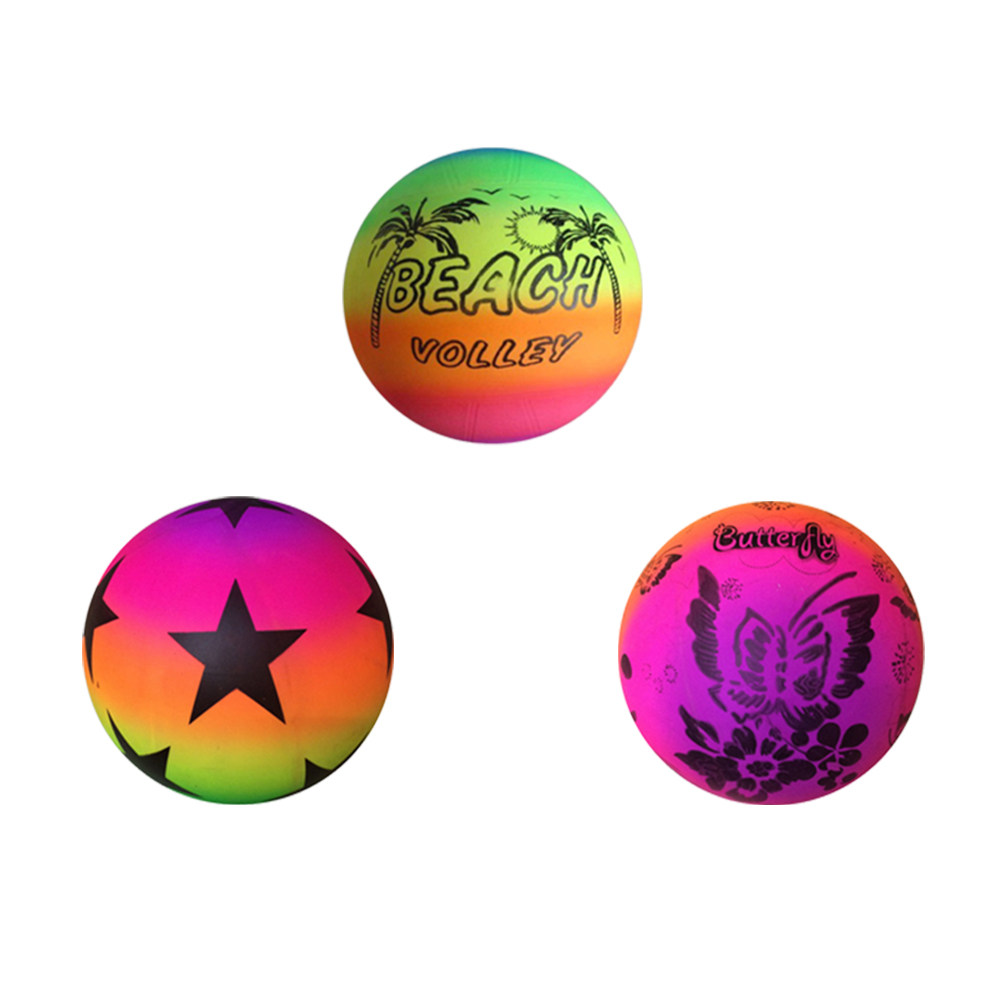 Party Games Indoor - 3 Buah Bola Pelangi Warna Cerah