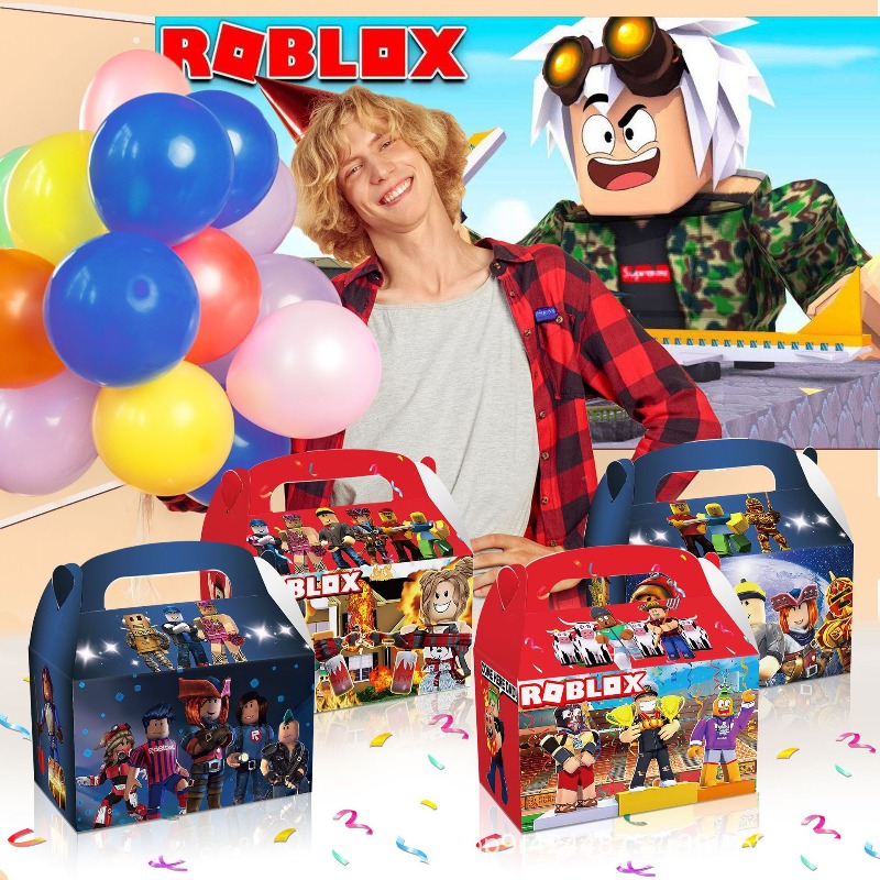 Party Games In Roblox - 12 Buah/Set Kotak Hadiah Dekorasi Pesta