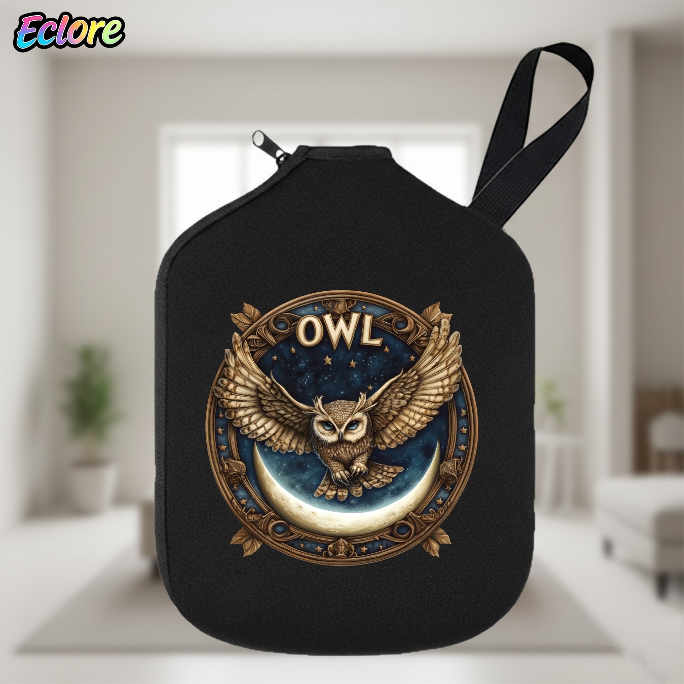 Party Games Multiplayer - Casing Penutup Raket Pickleball Vintage Owl