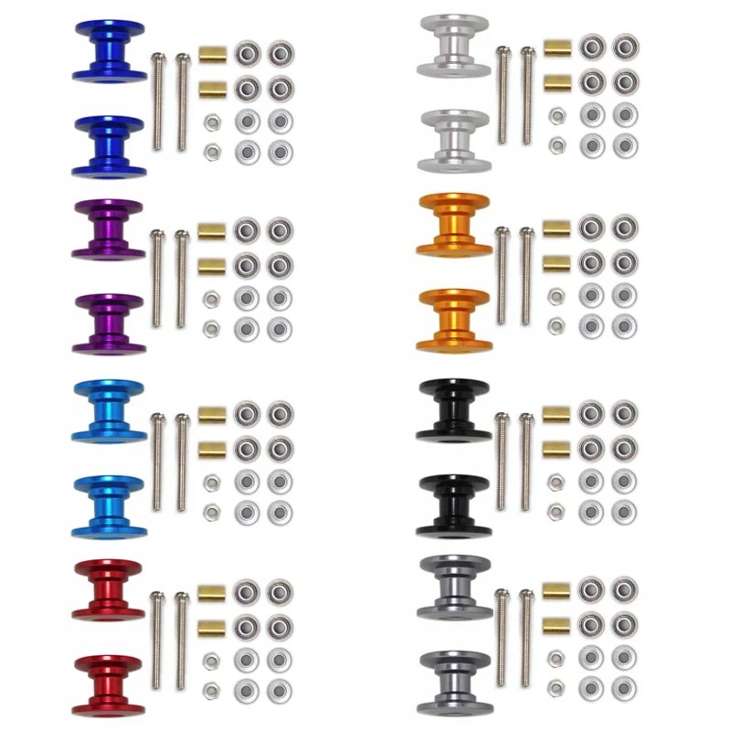 Tamiya Model Mini 4Wd - 2 Buah 12-13Mm Rol Panduan Ganda