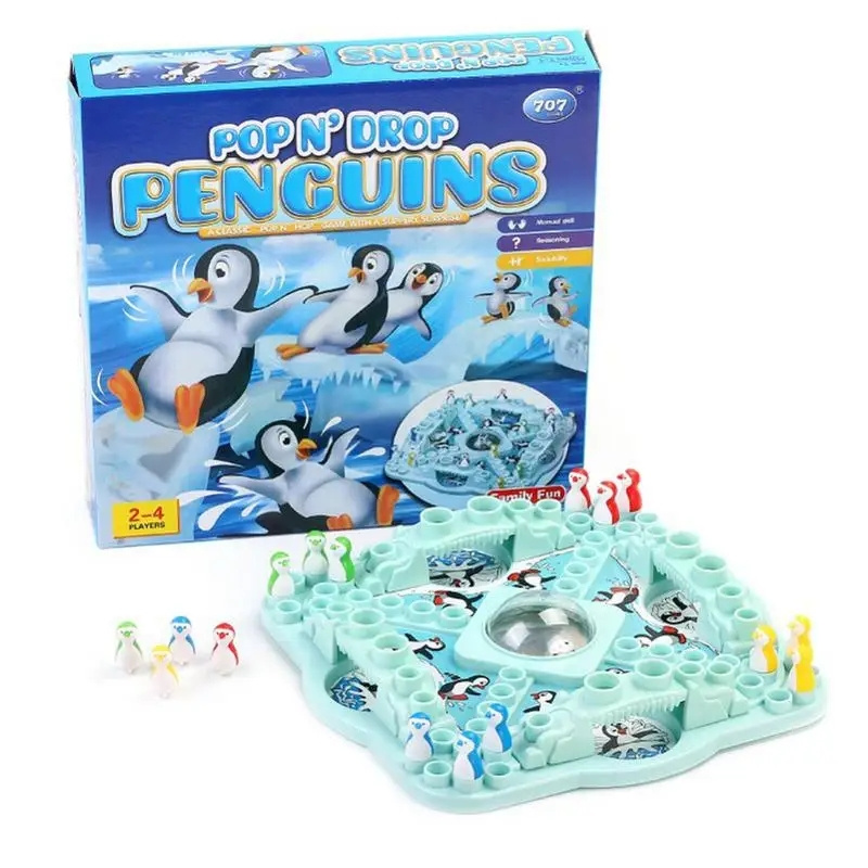 Party Games Multiplayer - Papan permainan catur terbang banyak Penguin