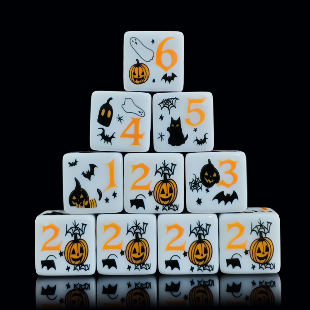 12 Buah Dadu D6 Akrilik Putih  - Party Games Console ulasan dan harga