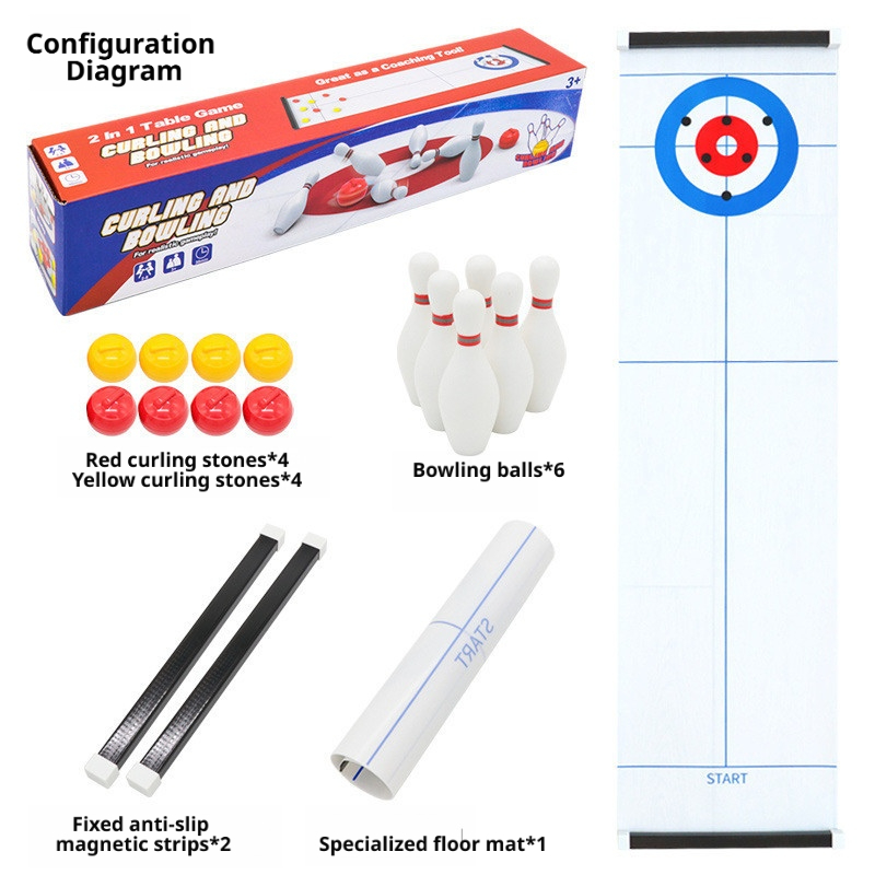 Permainan Meja Mini Curling &  - Party Games Console ulasan dan harga