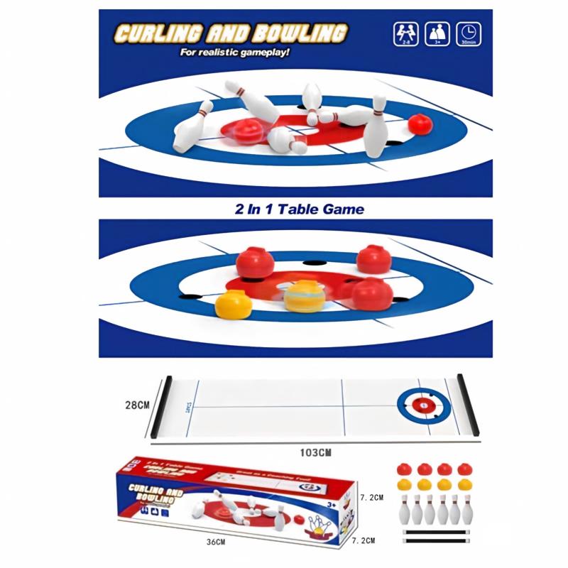 Permainan Meja Mini Curling &  - Party Games Console ulasan dan harga