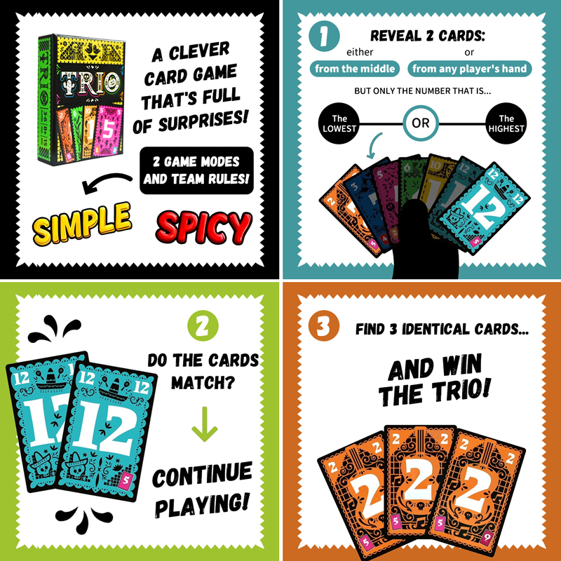 TRIO Permainan Kartu Strategis - Party Games Multiplayer ulasan dan harga