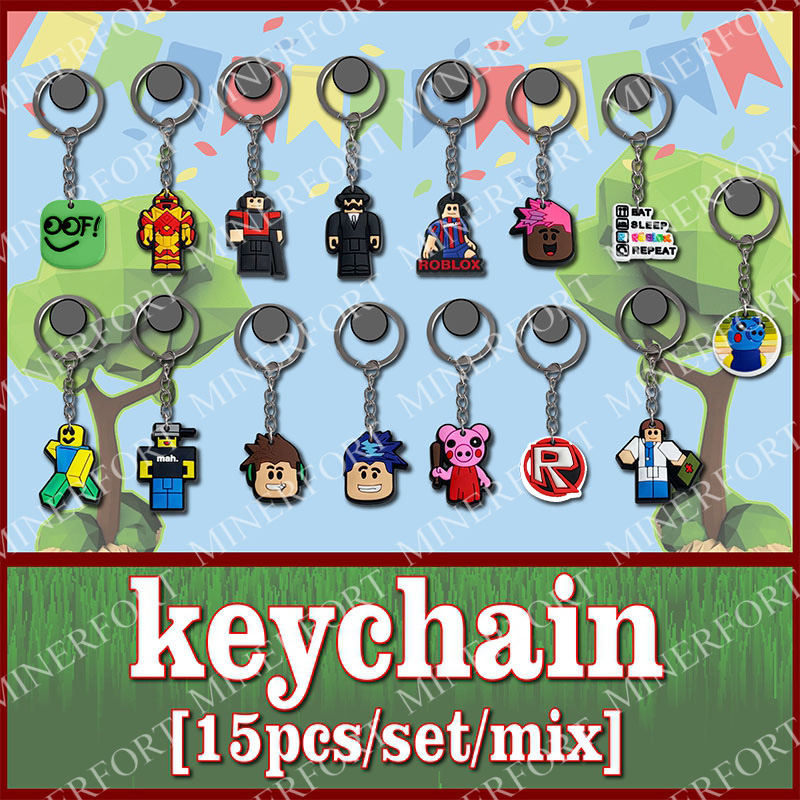 15Pcs Gantungan Kunci Bertema  - Party Games In Roblox ulasan dan harga